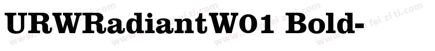 URWRadiantW01 Bold字体转换